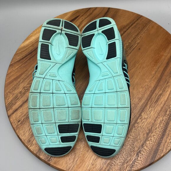 Nike Free Viritous Shoes Womens Size 9 Black Aqua Green Print Sneakers Running - Picture 7 of 8